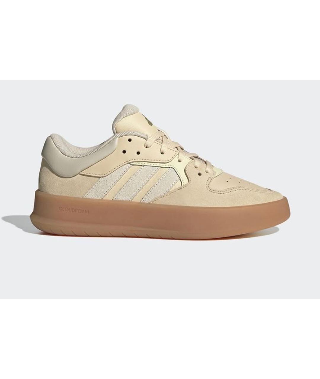 ADIDAS Бежевые кожаные кроссовки, фото 9