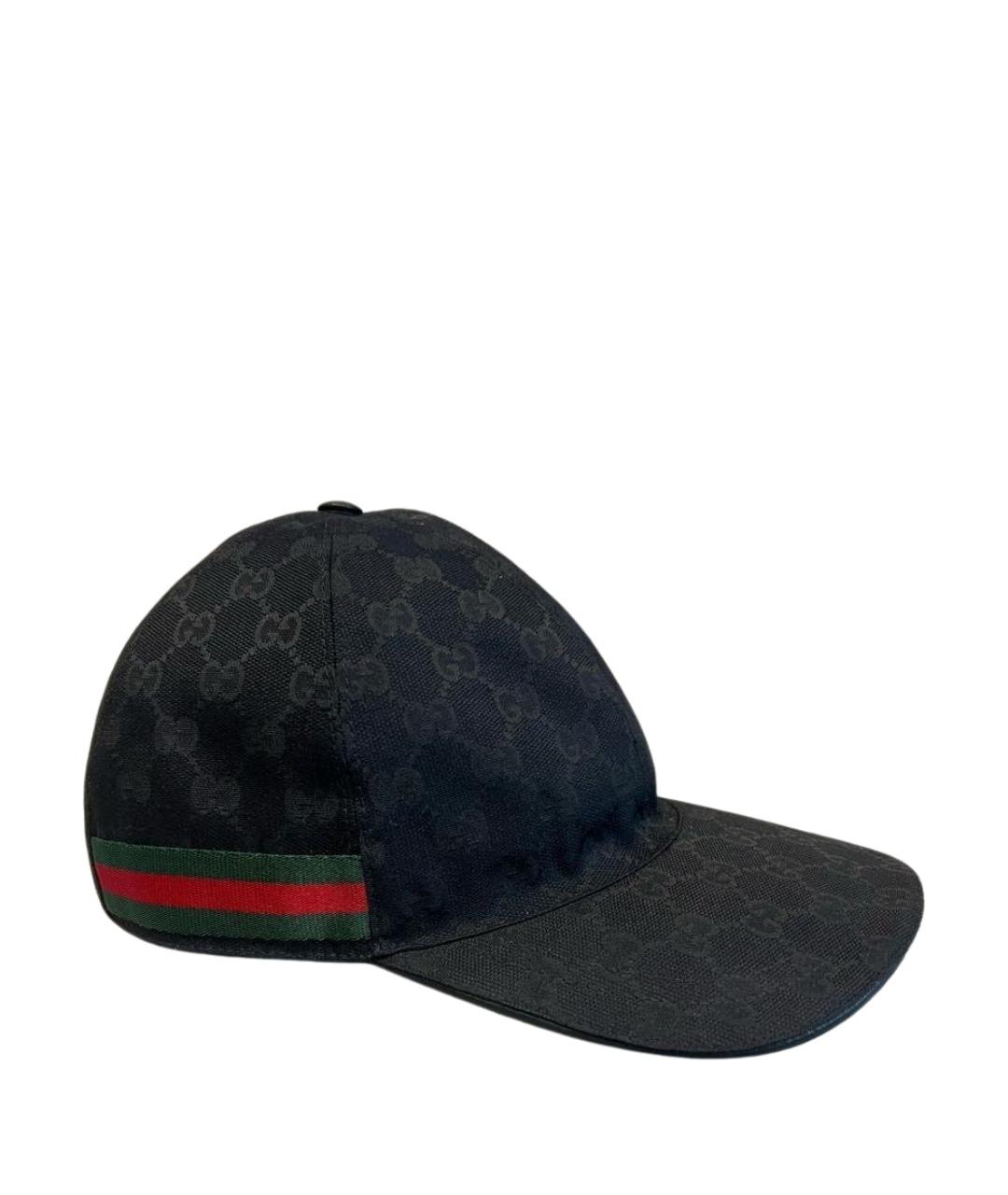 GUCCI Черная хлопковая кепка/бейсболка, фото 1