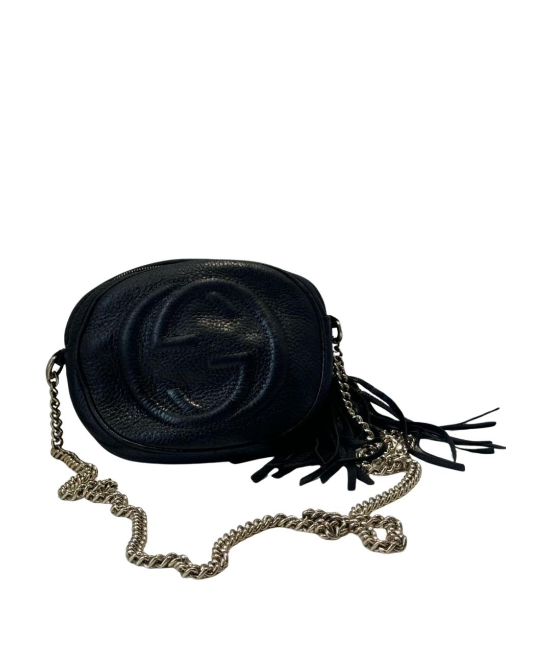 GUCCI Черная кожаная сумка через плечо, фото 1