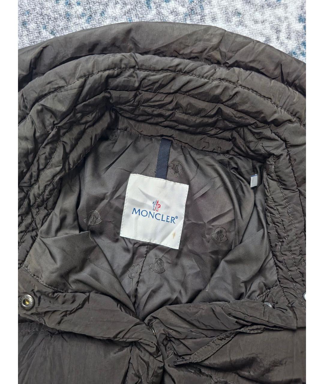 MONCLER Коричневая полиамидовая куртка, фото 3