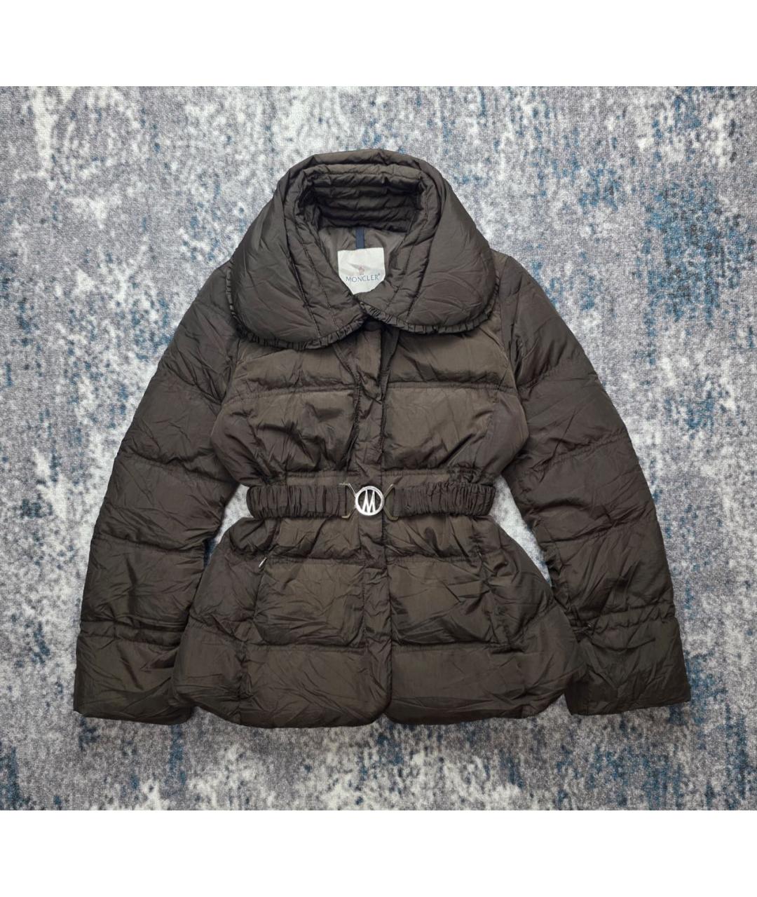 MONCLER Коричневая полиамидовая куртка, фото 8