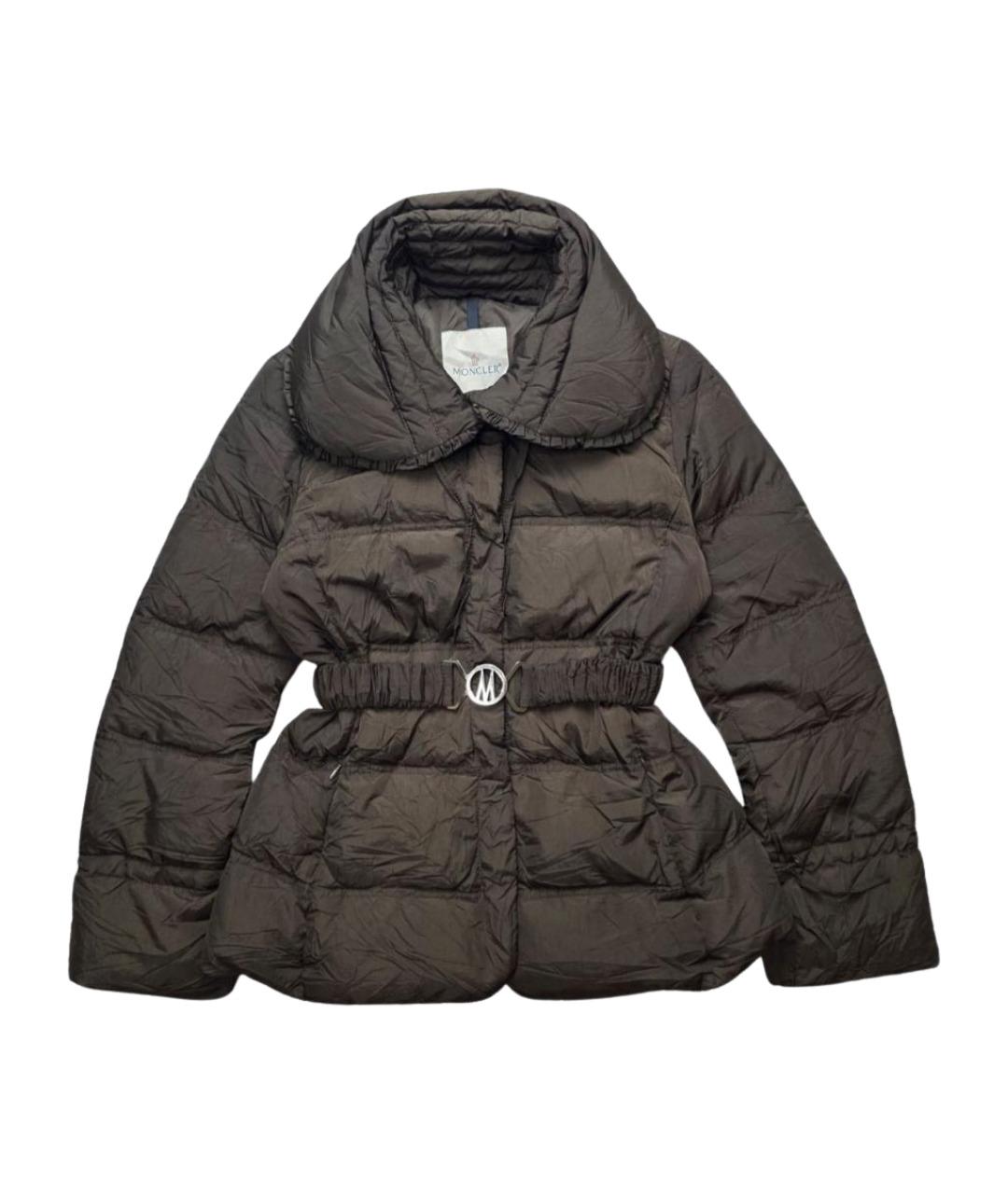 MONCLER Коричневая полиамидовая куртка, фото 1