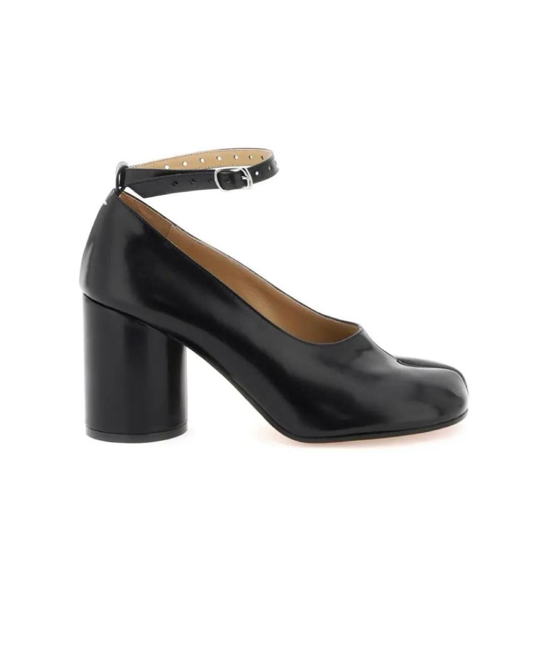 MAISON MARGIELA Черные кожаные туфли, фото 1