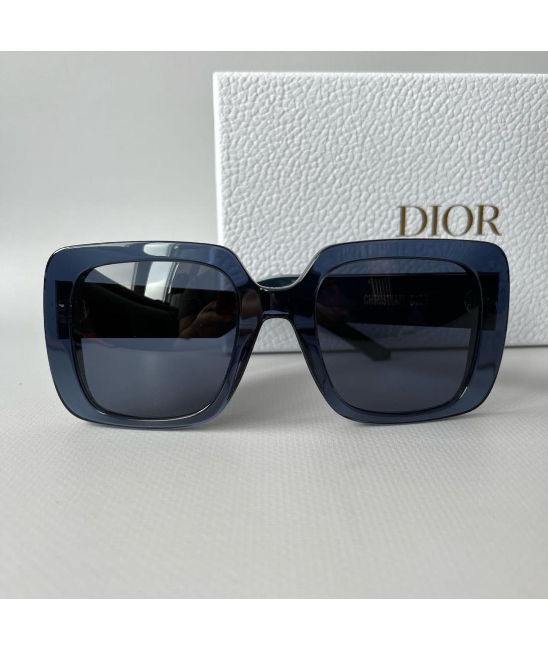 CHRISTIAN DIOR Синие пластиковые солнцезащитные очки, фото 5