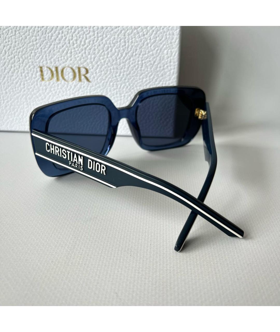 CHRISTIAN DIOR Синие пластиковые солнцезащитные очки, фото 2