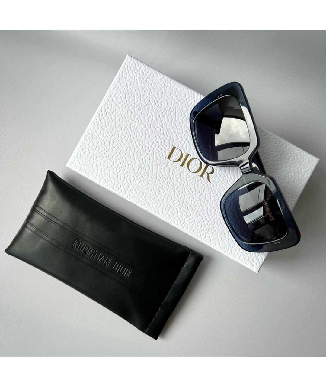 CHRISTIAN DIOR Синие пластиковые солнцезащитные очки, фото 4