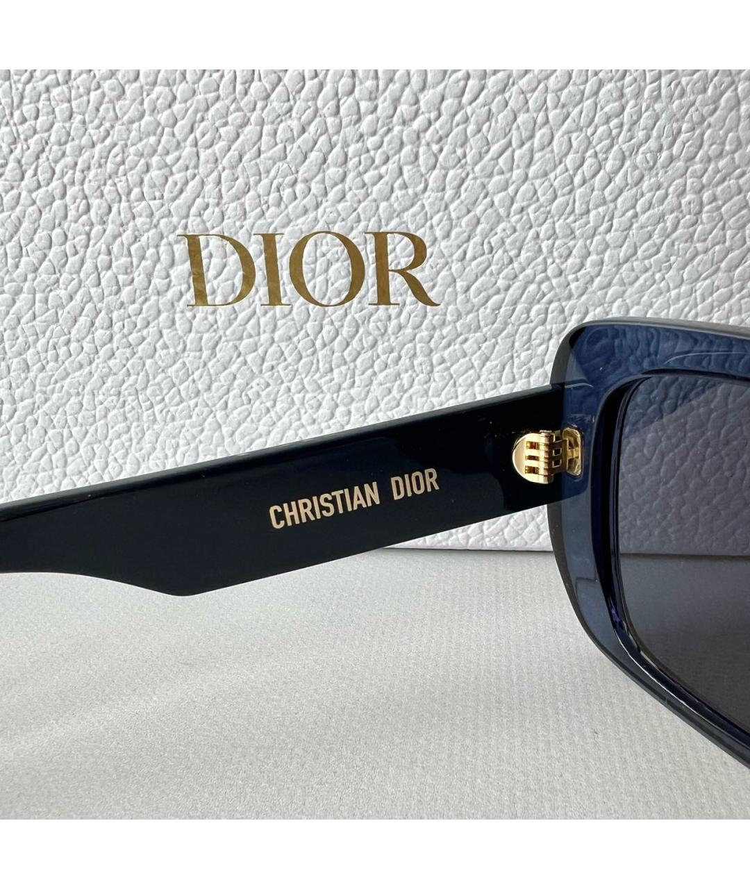 CHRISTIAN DIOR Синие пластиковые солнцезащитные очки, фото 3