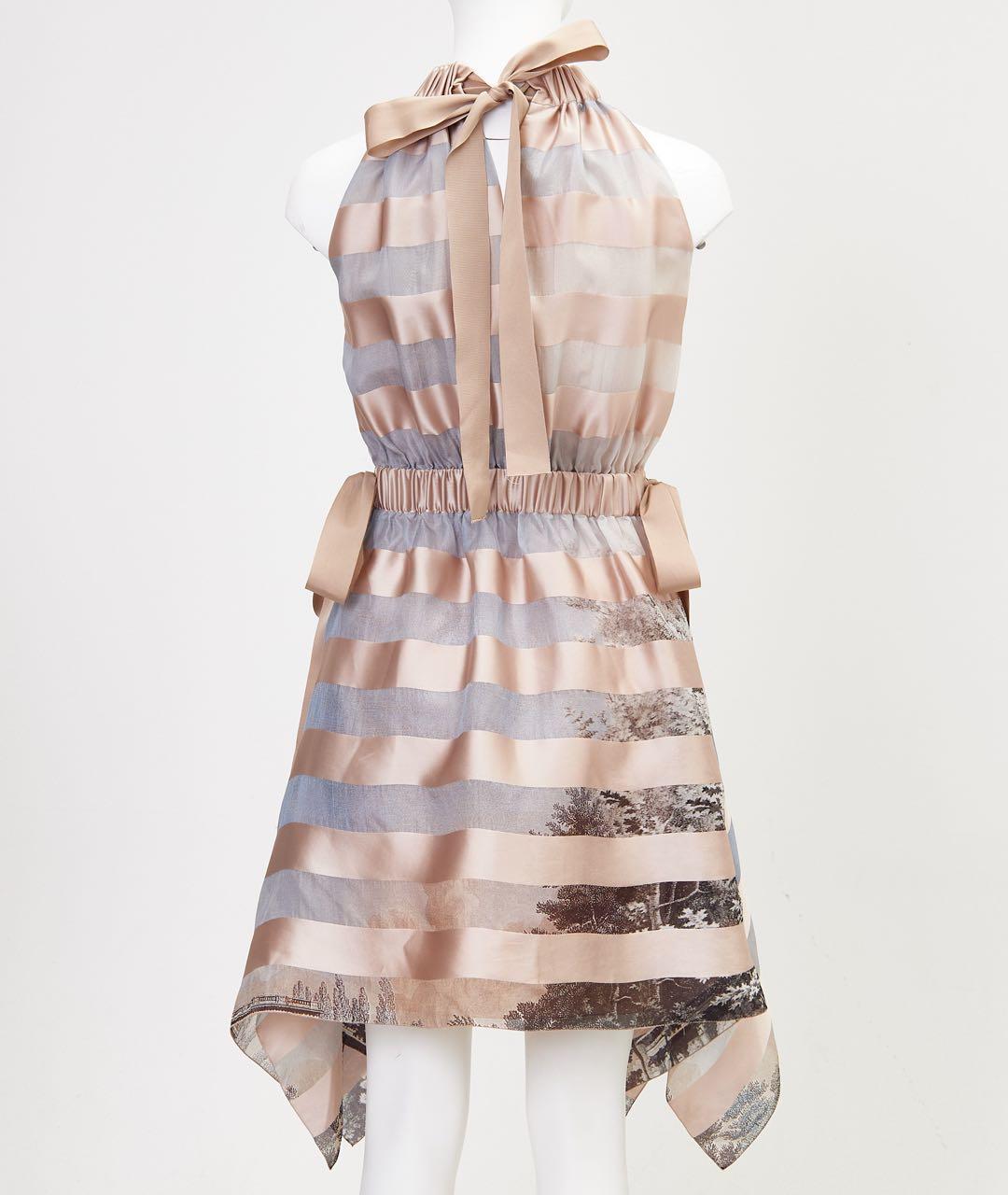 FENDI Бежевое шелковое повседневное платье, фото 2