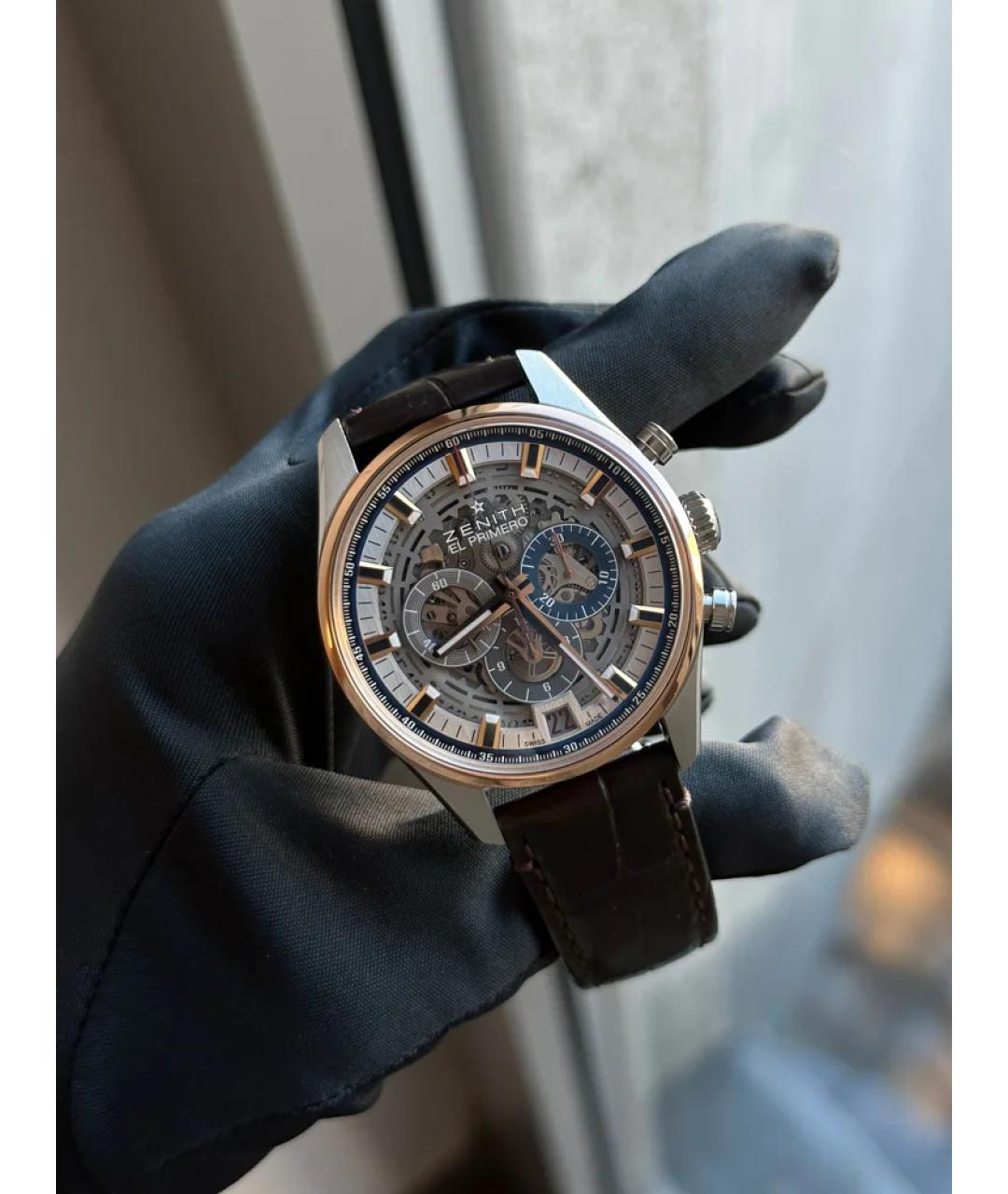 ZENITH Золотые часы из розового золота, фото 2