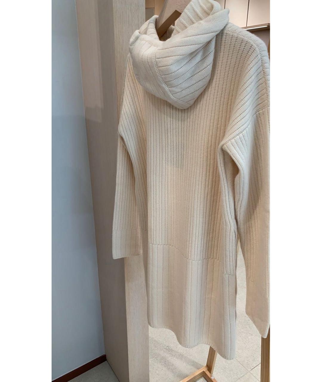 LORO PIANA Бежевое кашемировое повседневное платье, фото 3