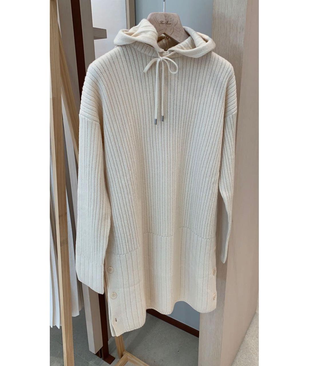 LORO PIANA Бежевое кашемировое повседневное платье, фото 2