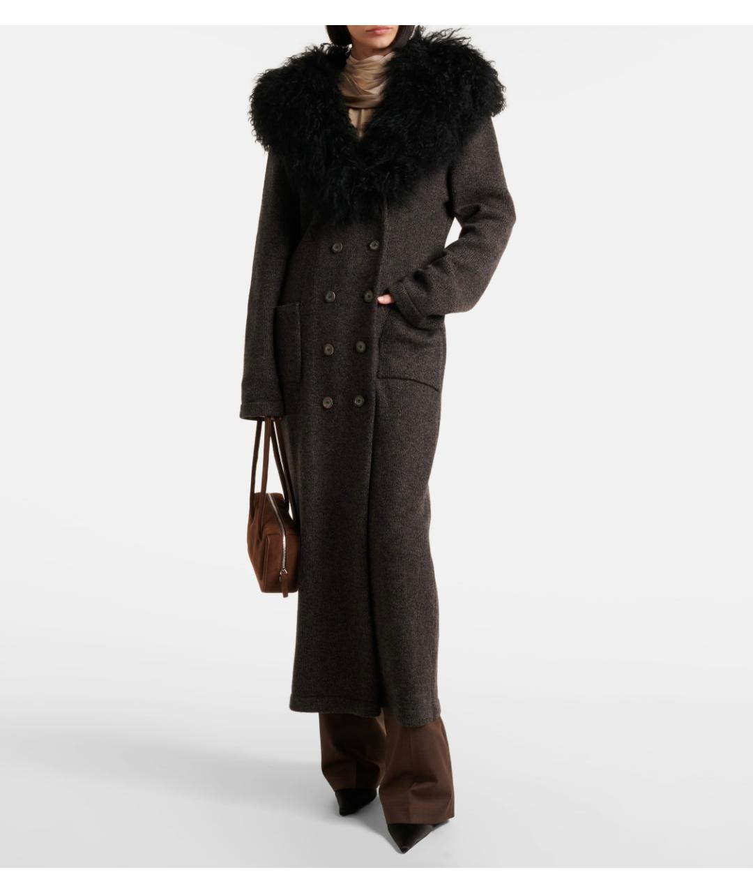 MAGDA BUTRYM Коричневое кашемировое пальто, фото 3