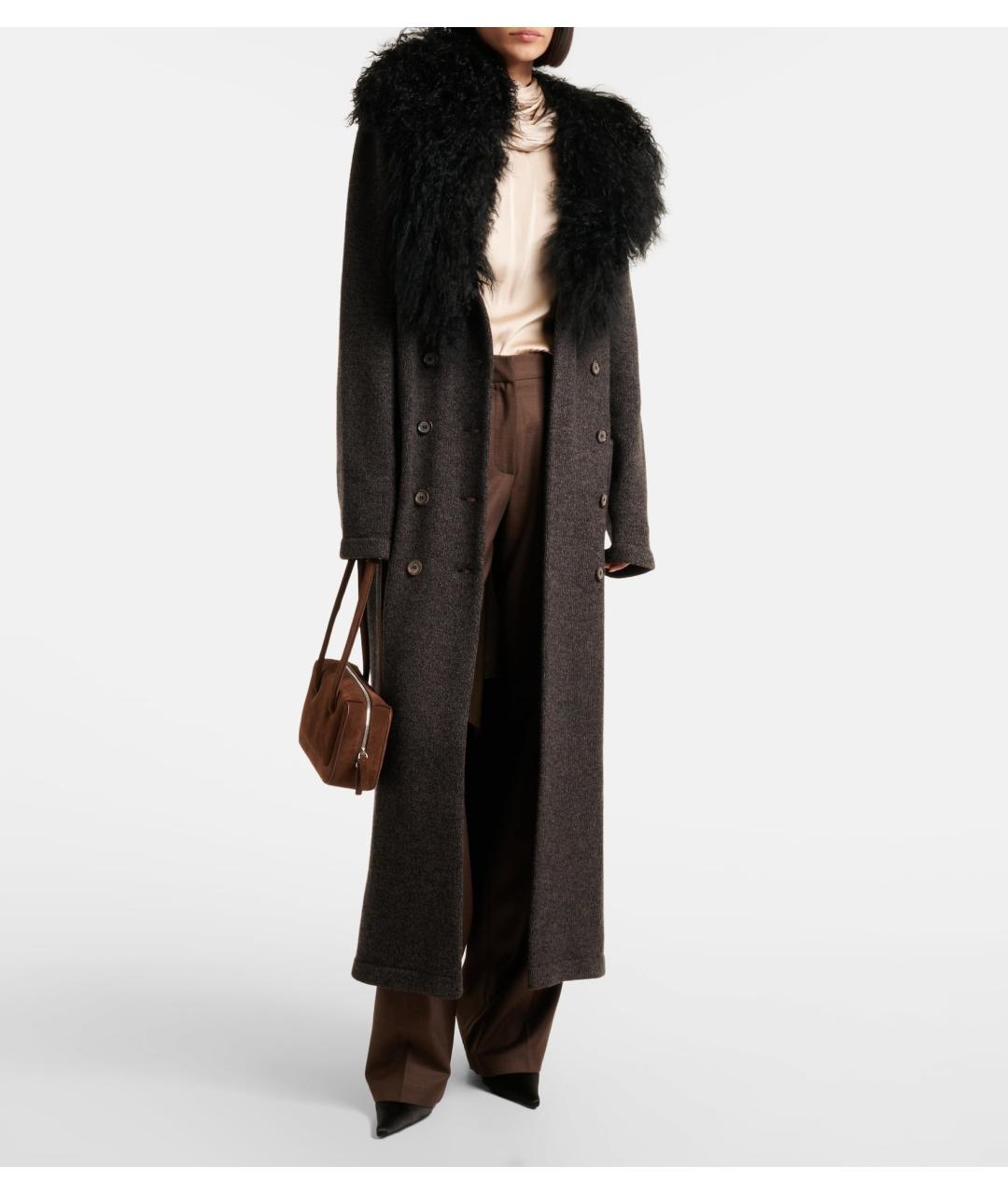 MAGDA BUTRYM Коричневое кашемировое пальто, фото 2