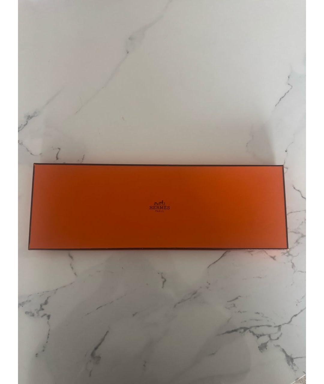 HERMES Темно-синий шелковый галстук, фото 4