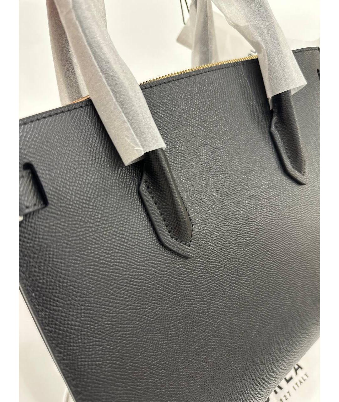 FURLA Черная кожаная сумка с короткими ручками, фото 6