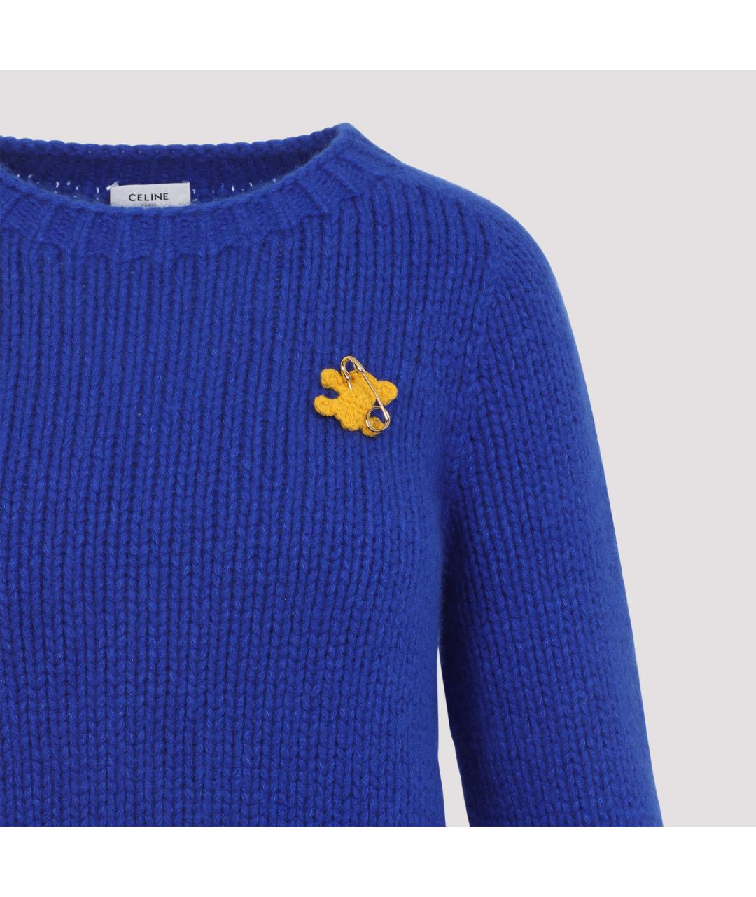 CELINE Синий кашемировый джемпер / свитер, фото 4