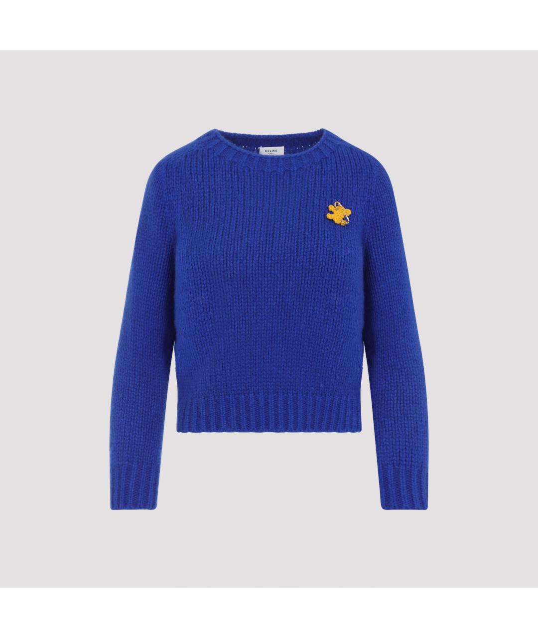 CELINE Синий кашемировый джемпер / свитер, фото 2