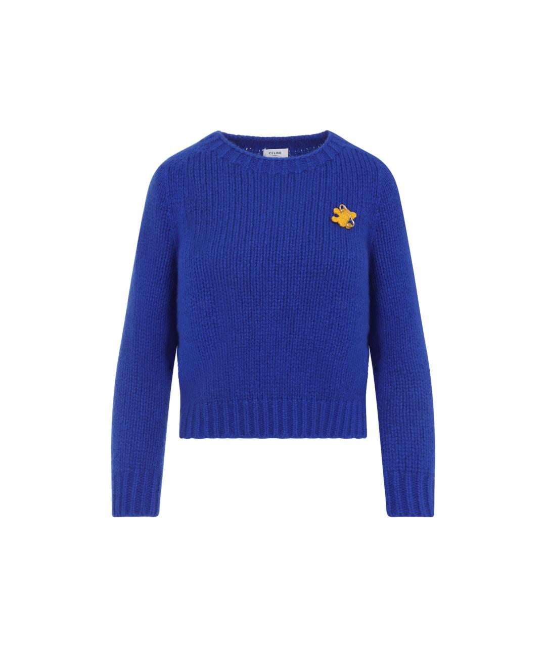 CELINE Синий кашемировый джемпер / свитер, фото 1