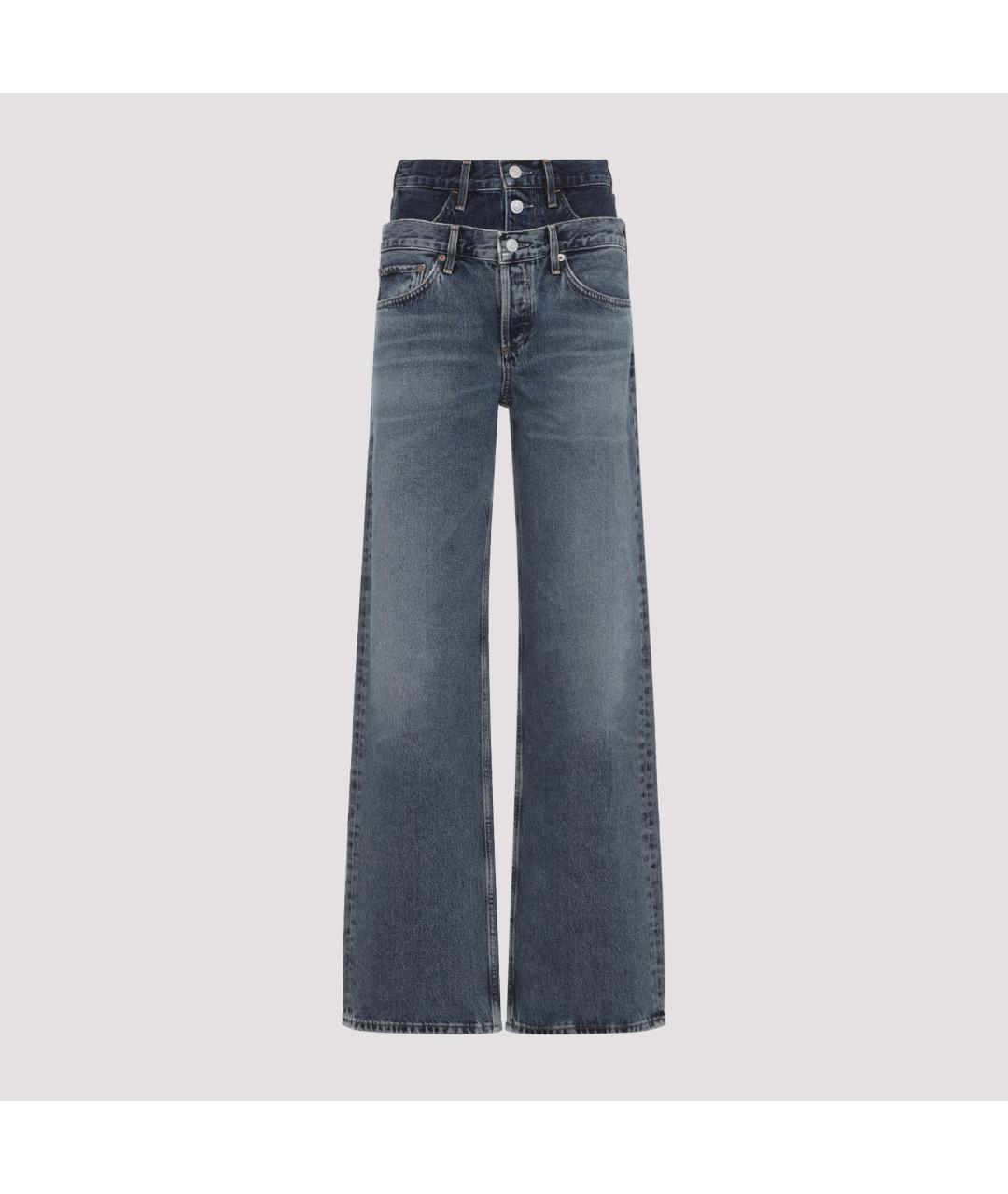 AGOLDE Синие хлопковые прямые джинсы, фото 2