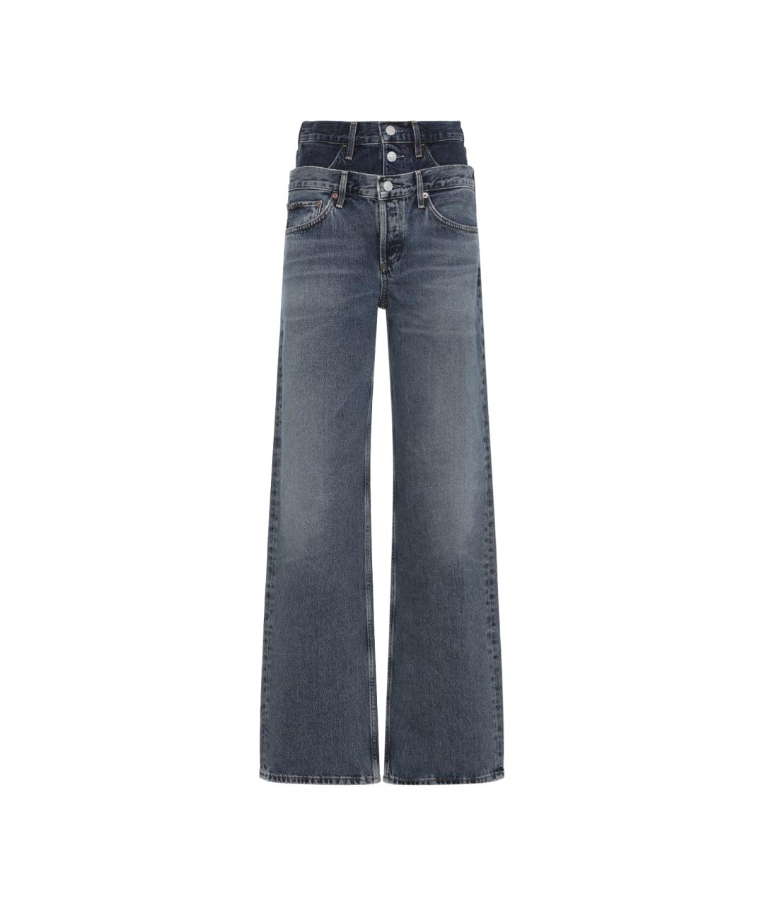 AGOLDE Синие хлопковые прямые джинсы, фото 1