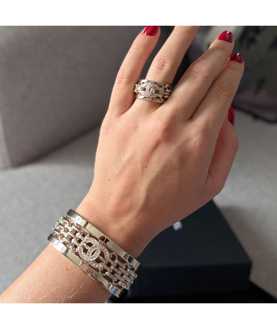 CHANEL Золотой металлический браслет, фото 4