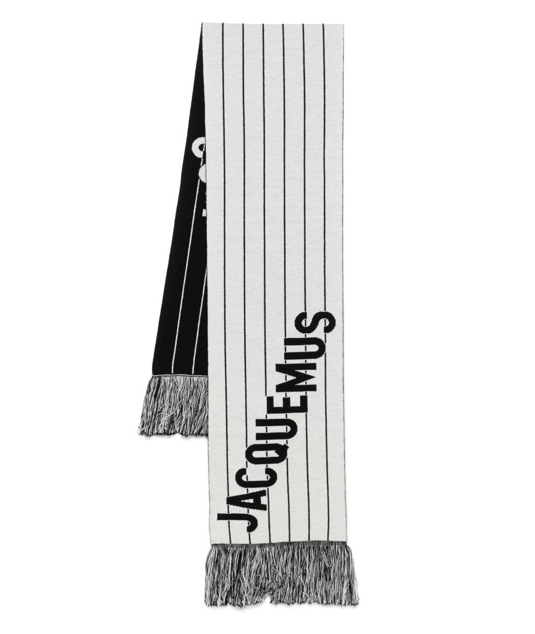 JACQUEMUS Белый шерстяной шарф, фото 1