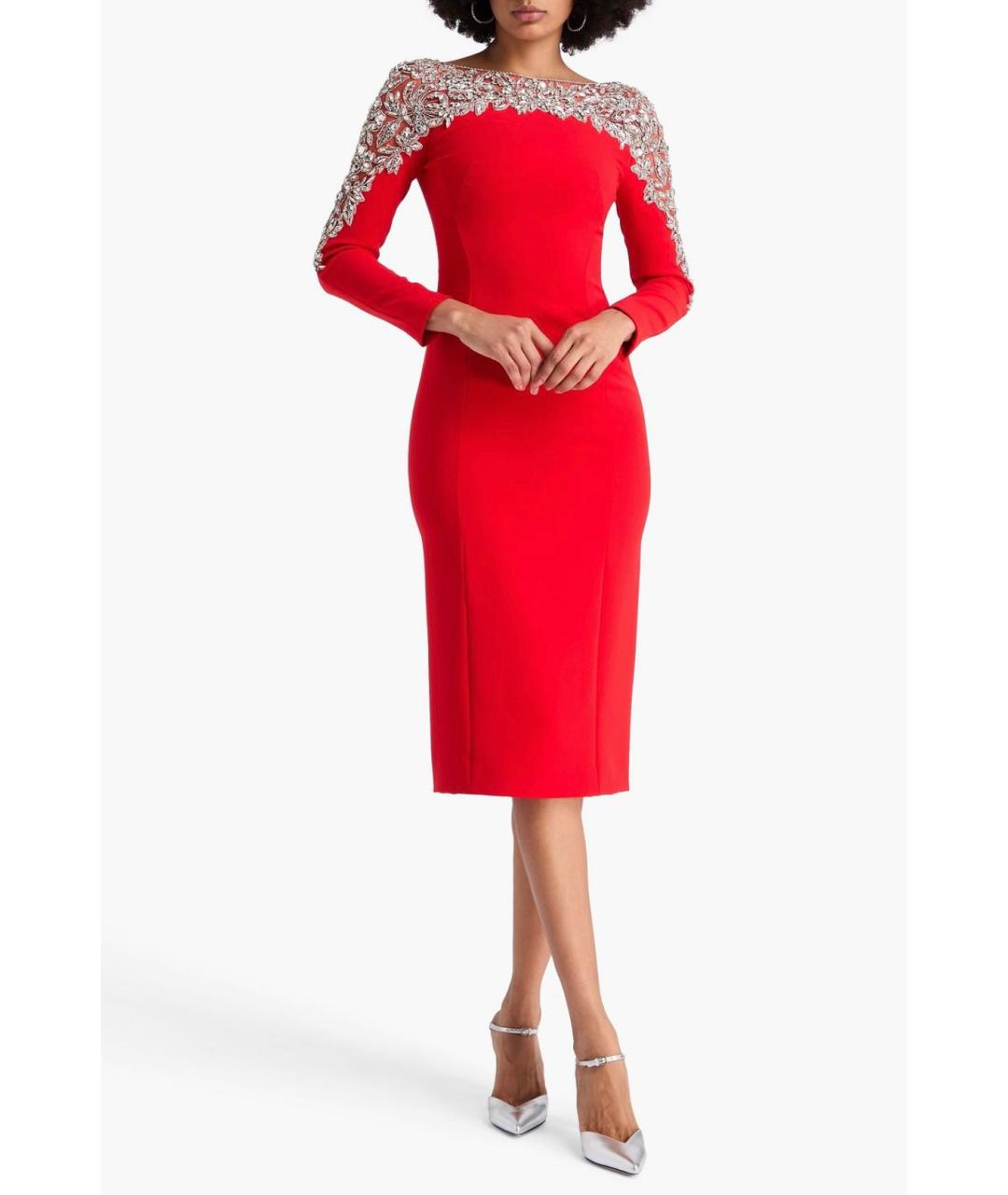 JENNY PACKHAM Красное коктейльное платье, фото 2