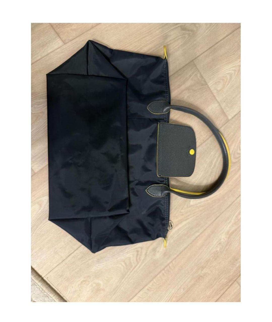 LONGCHAMP Темно-синяя синтетическая сумка через плечо, фото 4