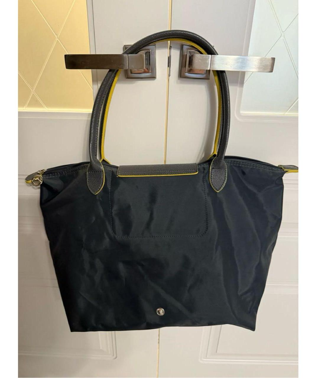 LONGCHAMP Темно-синяя синтетическая сумка через плечо, фото 2