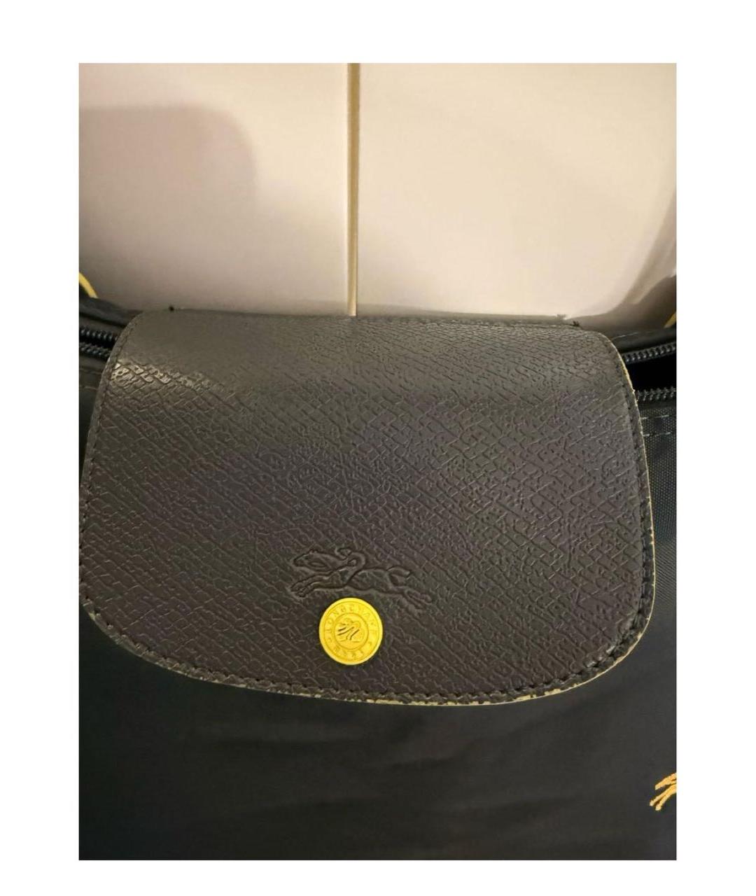 LONGCHAMP Темно-синяя синтетическая сумка через плечо, фото 3