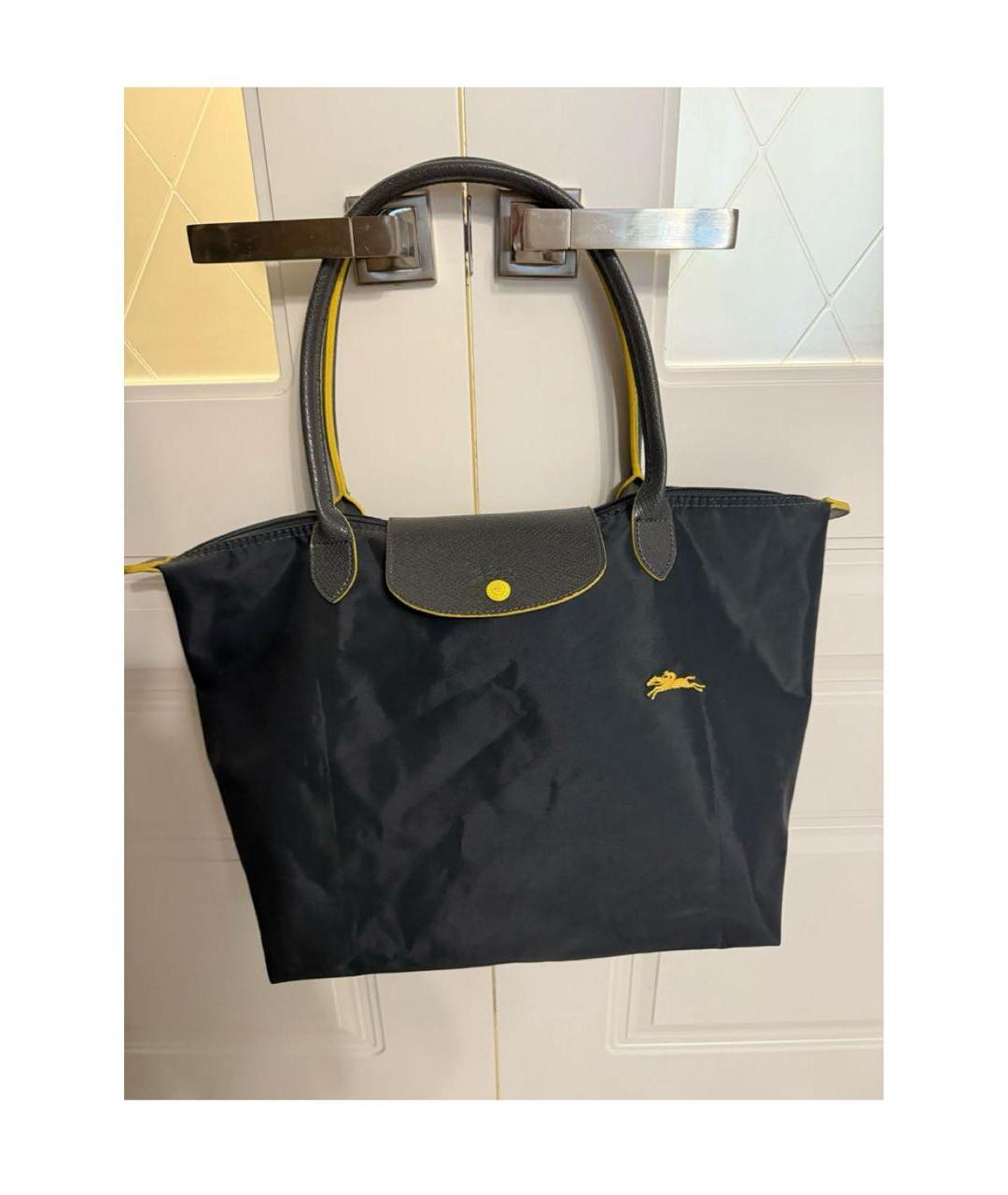 LONGCHAMP Темно-синяя синтетическая сумка через плечо, фото 6