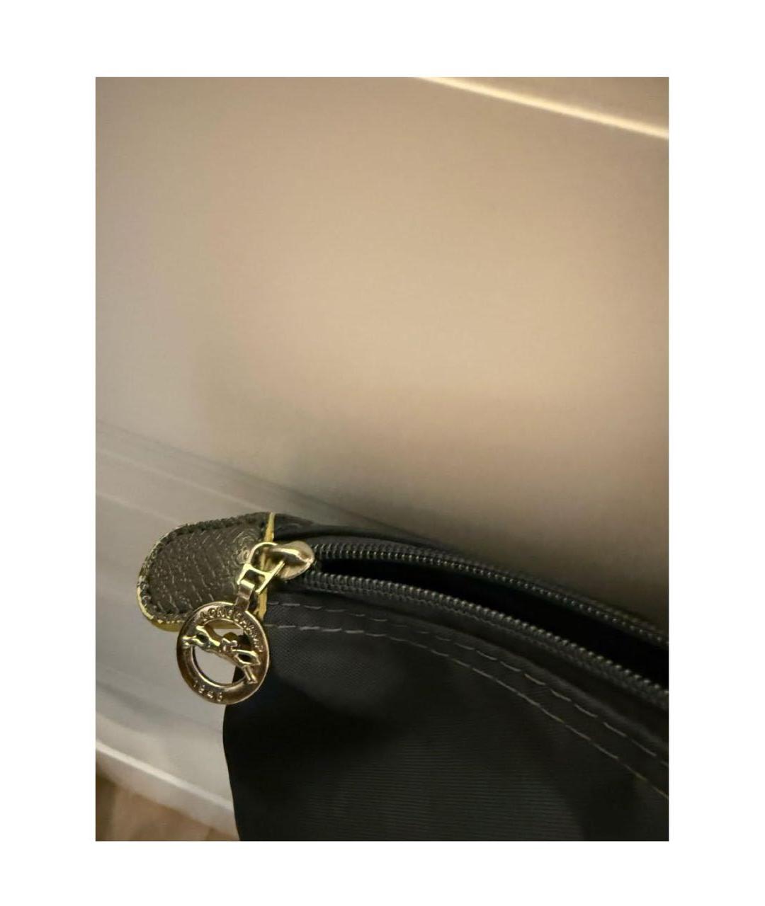 LONGCHAMP Темно-синяя синтетическая сумка через плечо, фото 7