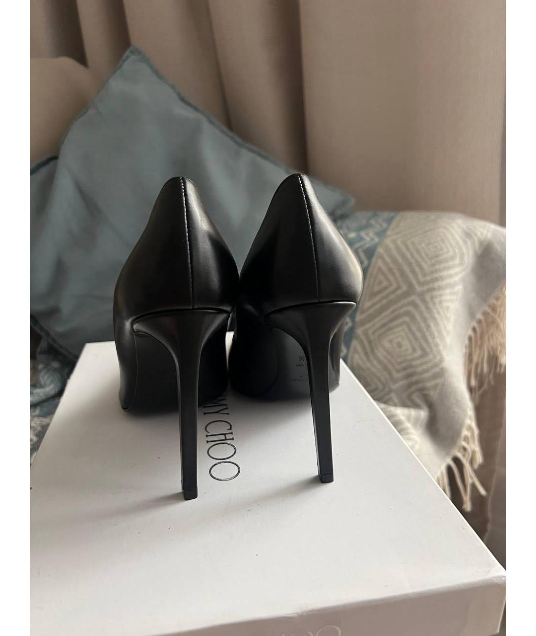 SAINT LAURENT Черные кожаные туфли, фото 4