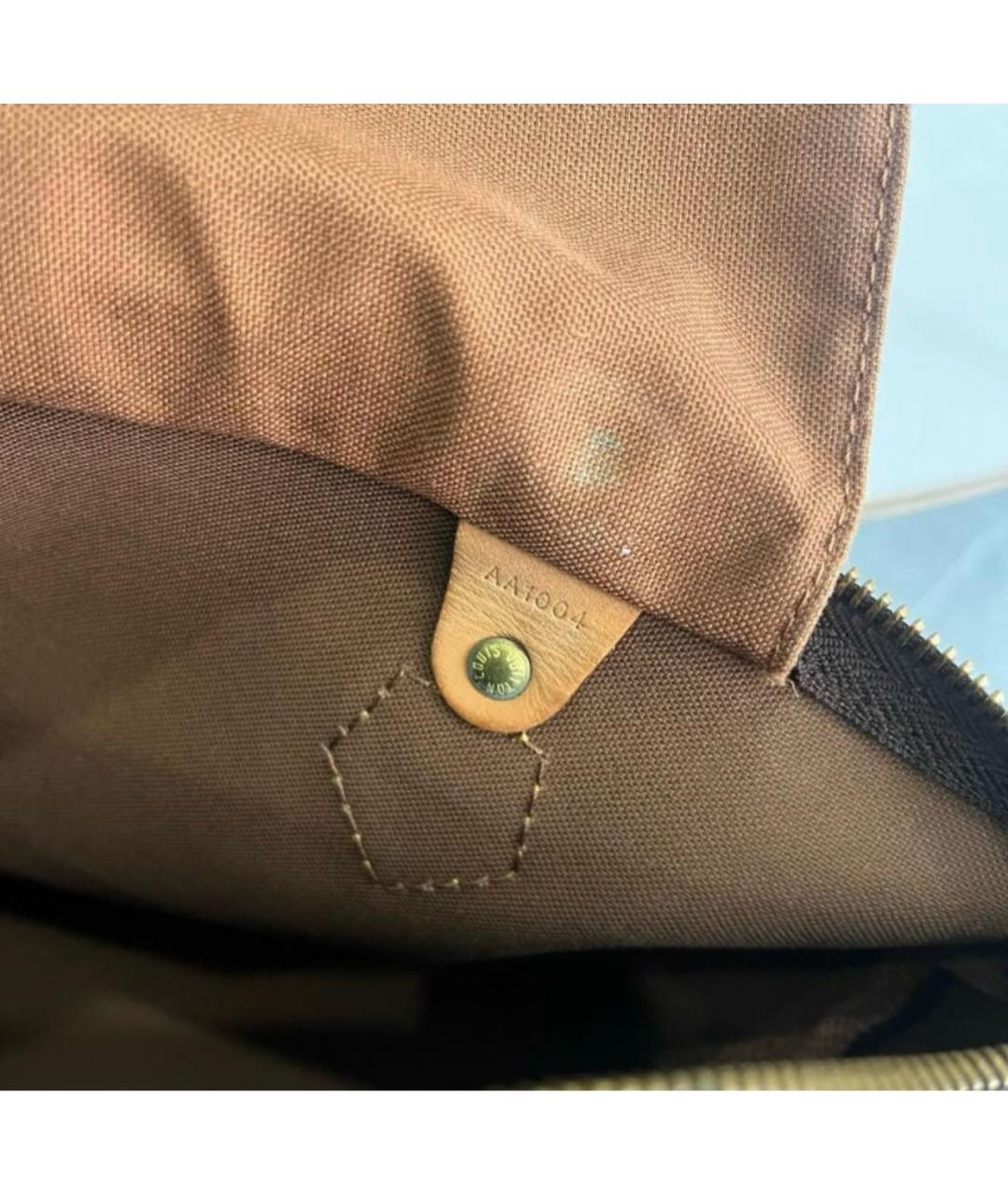 LOUIS VUITTON Коричневая сумка с короткими ручками из искусственной кожи, фото 5