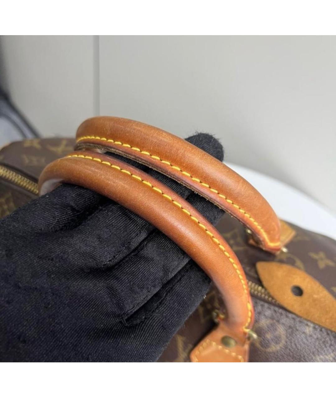 LOUIS VUITTON Коричневая сумка с короткими ручками из искусственной кожи, фото 6