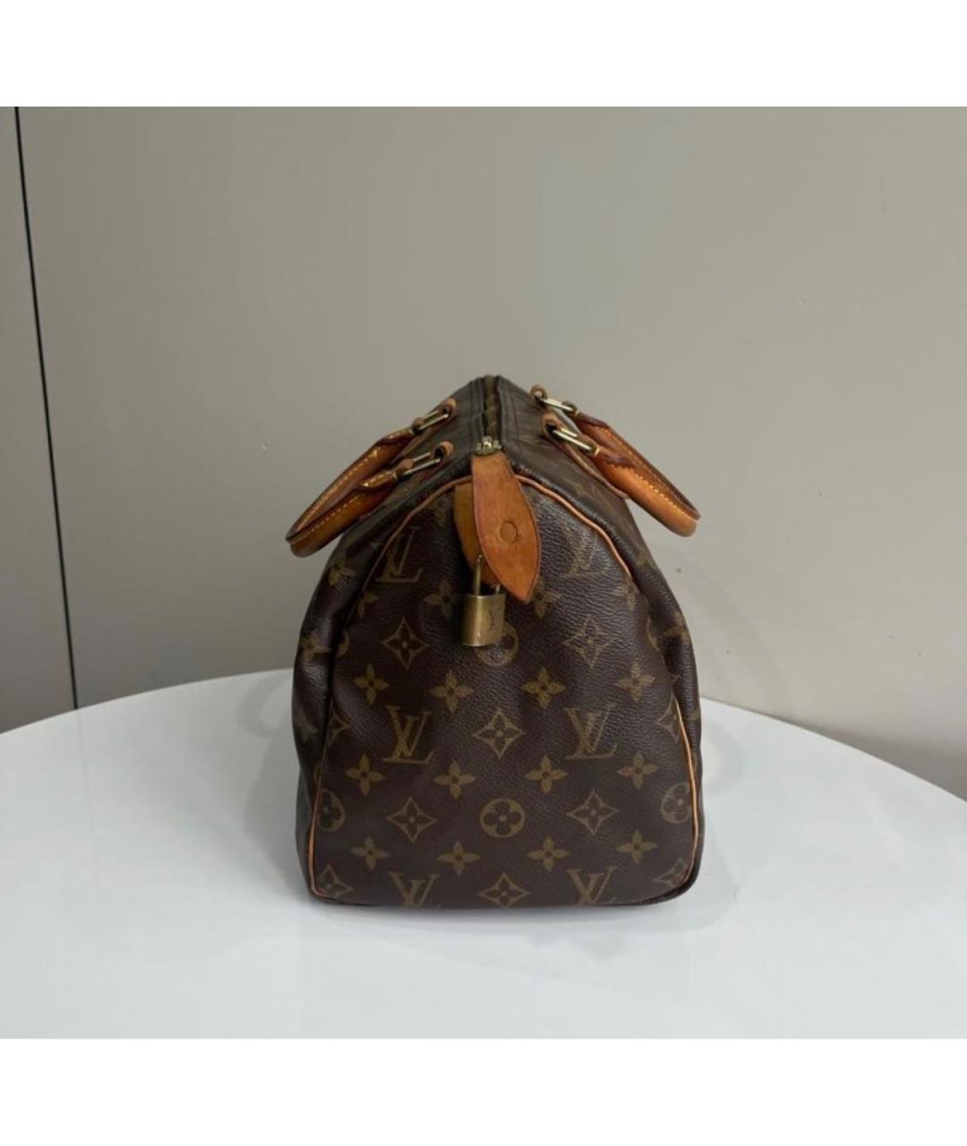 LOUIS VUITTON Коричневая сумка с короткими ручками из искусственной кожи, фото 2