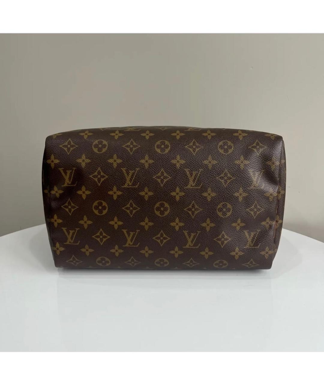 LOUIS VUITTON Коричневая сумка с короткими ручками из искусственной кожи, фото 4