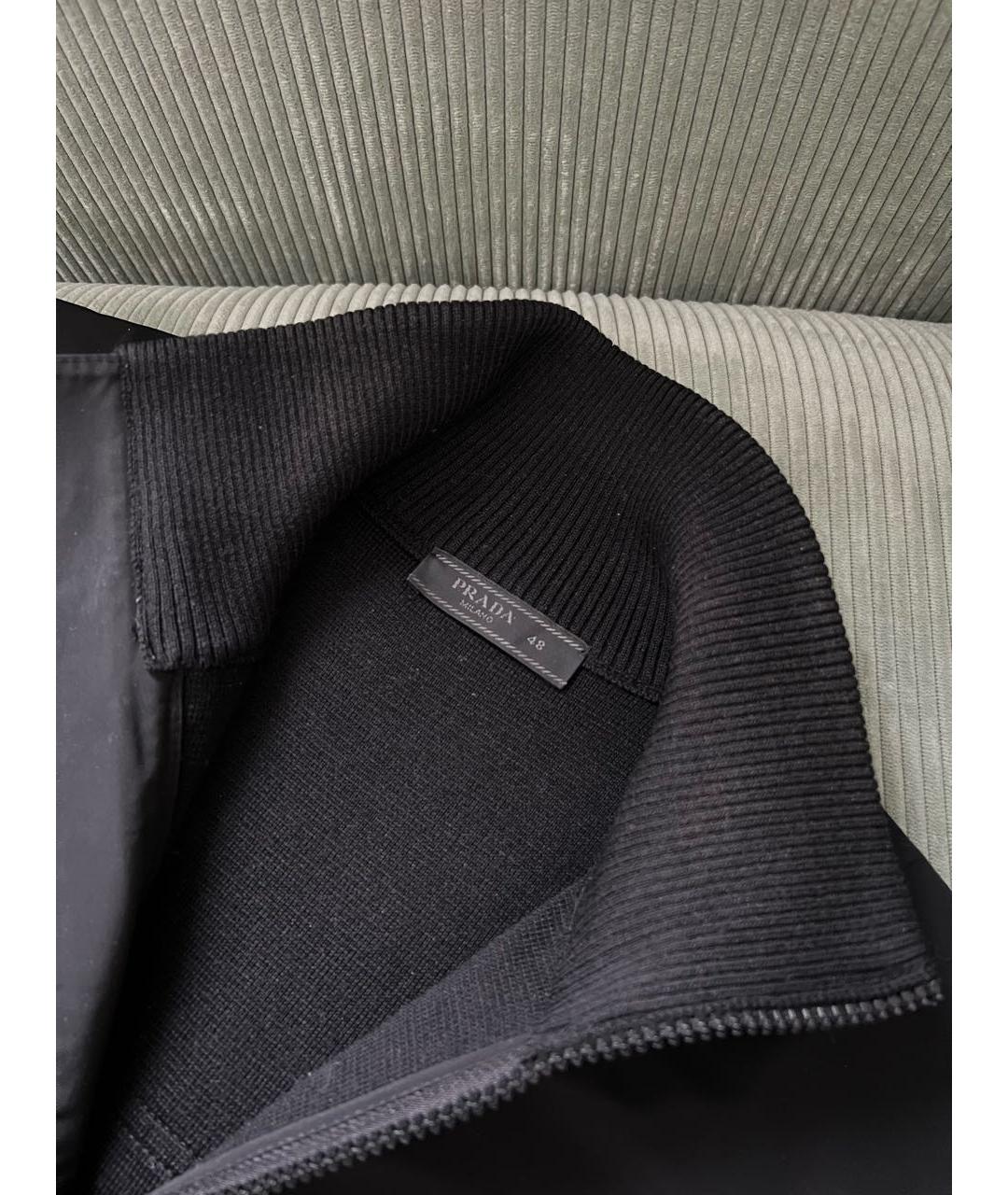 PRADA Черный шерстяной джемпер / свитер, фото 2