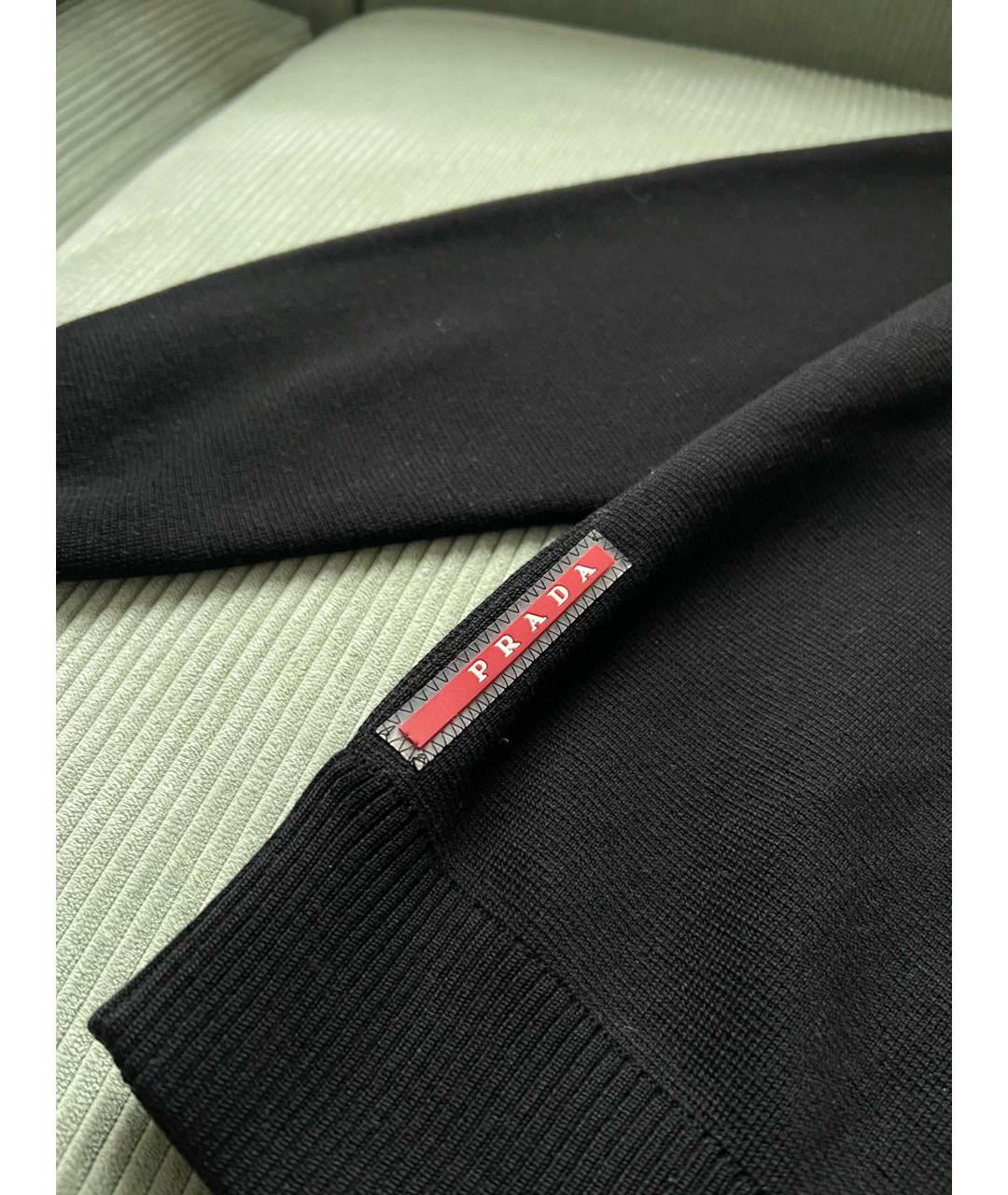 PRADA Черный шерстяной джемпер / свитер, фото 4