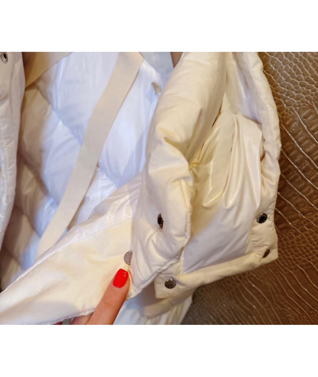 MONCLER Белый хлопковый пуховик, фото 6