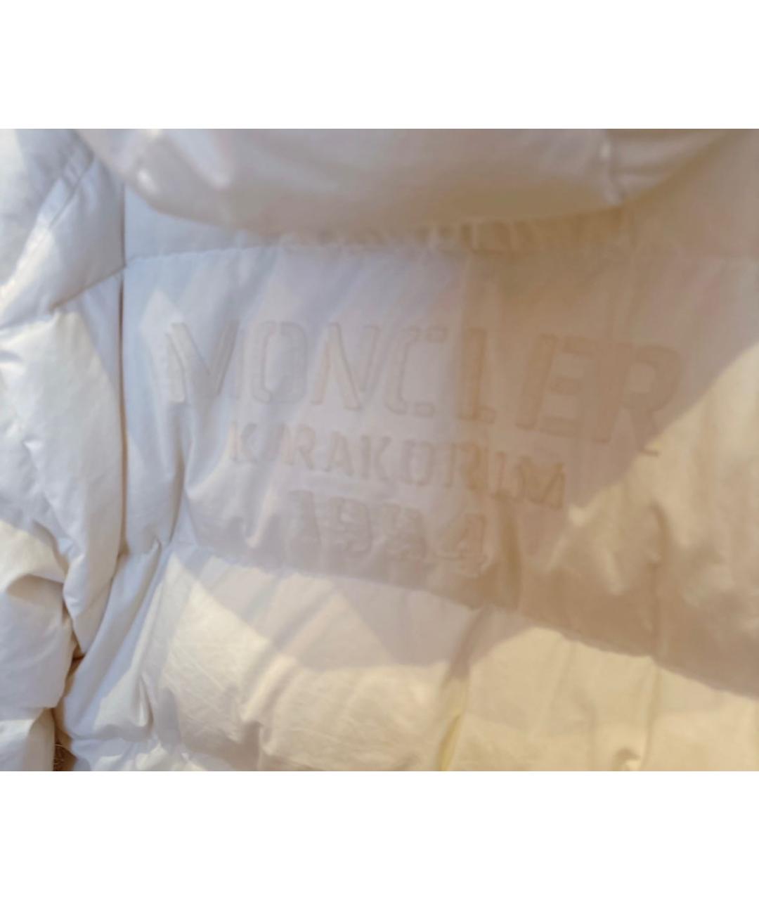MONCLER Белый хлопковый пуховик, фото 5