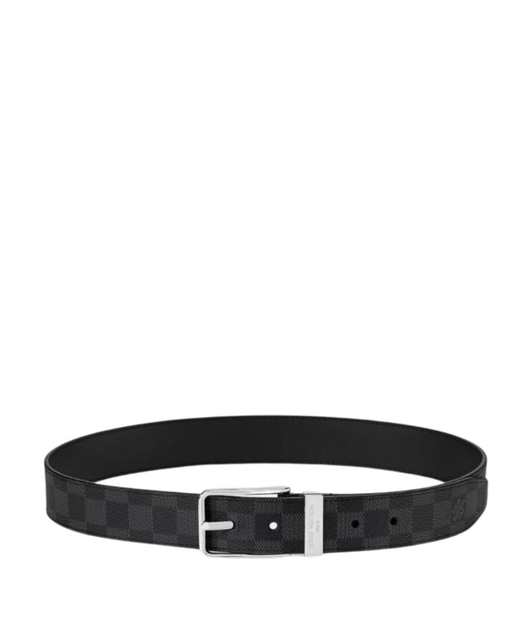 LOUIS VUITTON Черный кожаный ремень, фото 1