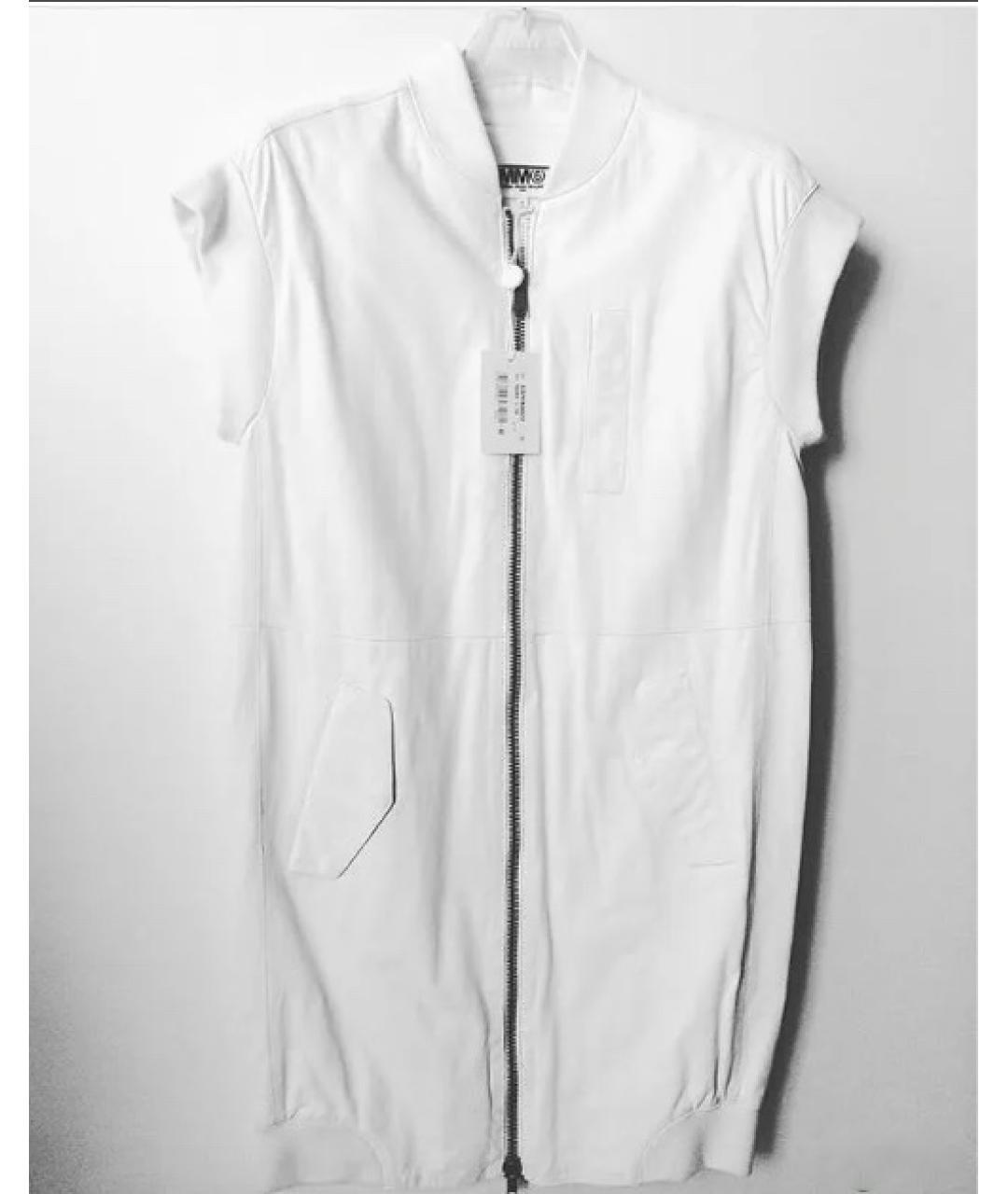 MAISON MARGIELA Белый кожаный жилет, фото 4