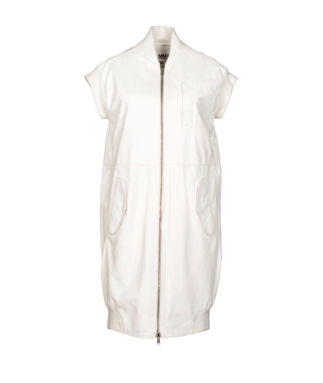 MAISON MARGIELA Белый кожаный жилет, фото 1