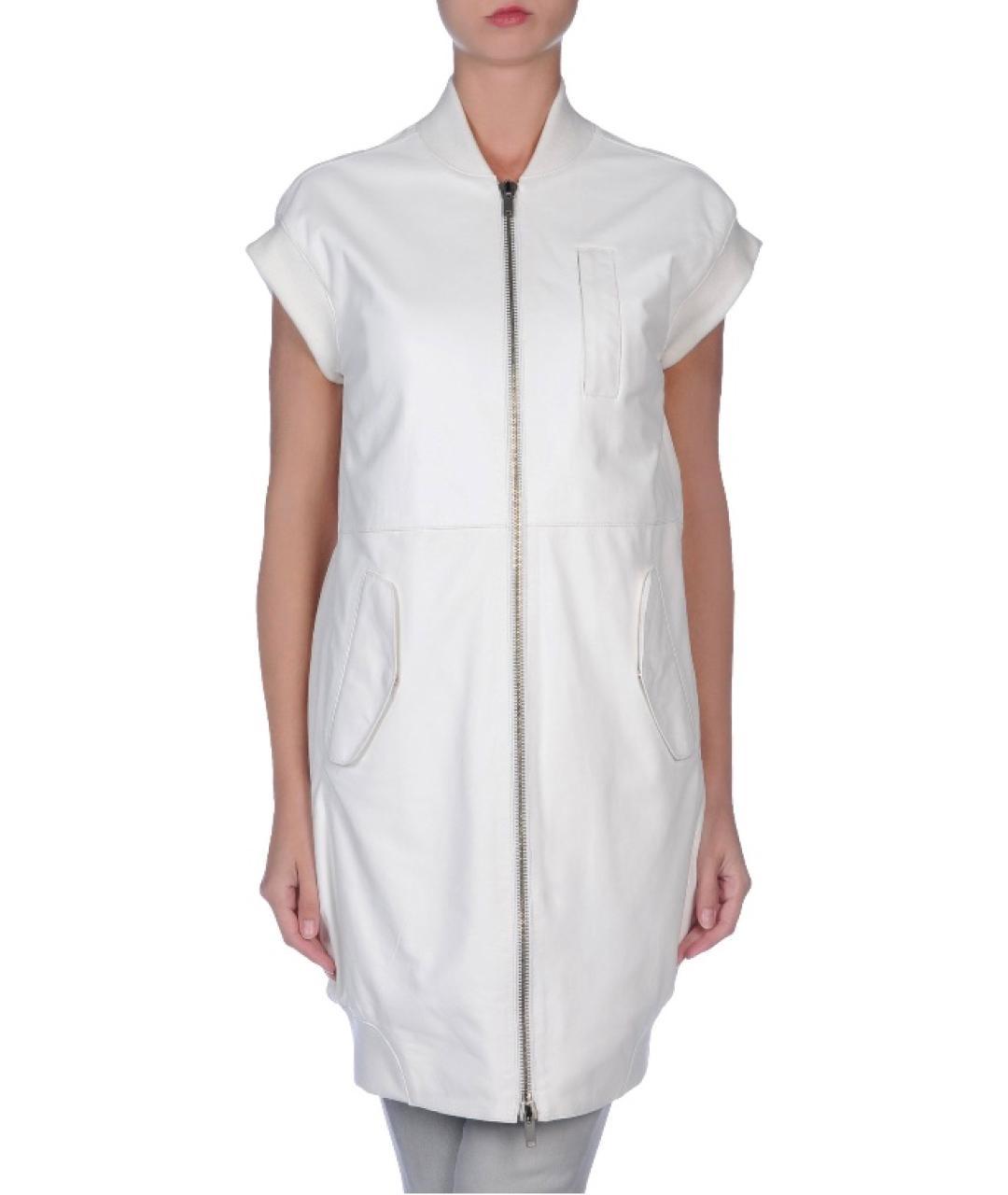 MAISON MARGIELA Белый кожаный жилет, фото 6