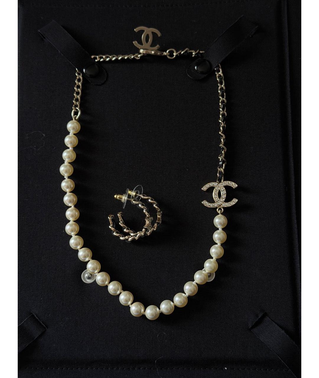 CHANEL Черные металлические серьги, фото 5