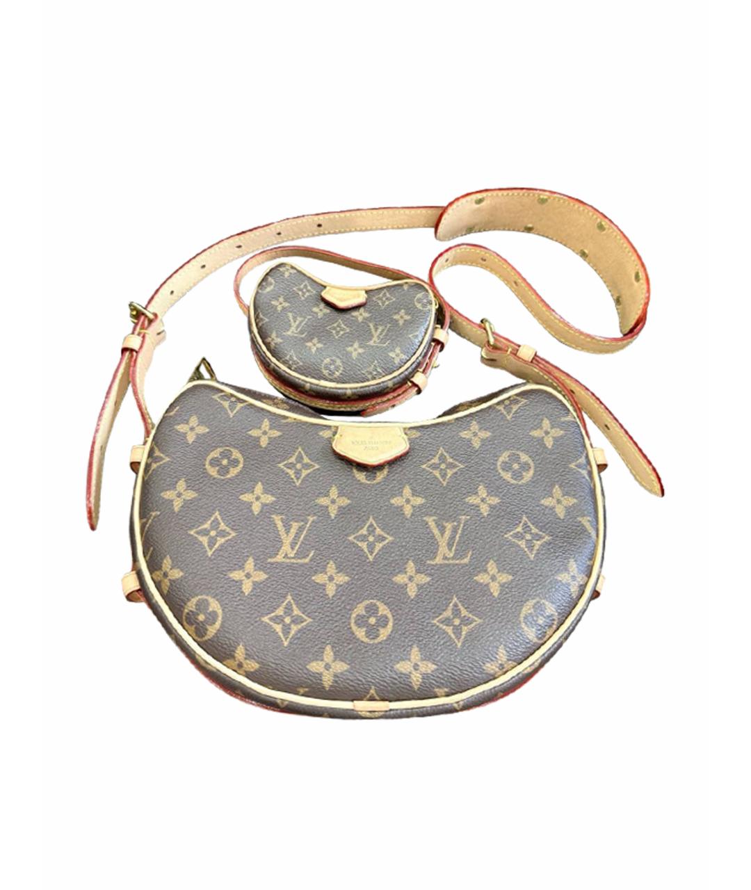 LOUIS VUITTON Коричневая кожаная сумка через плечо, фото 1