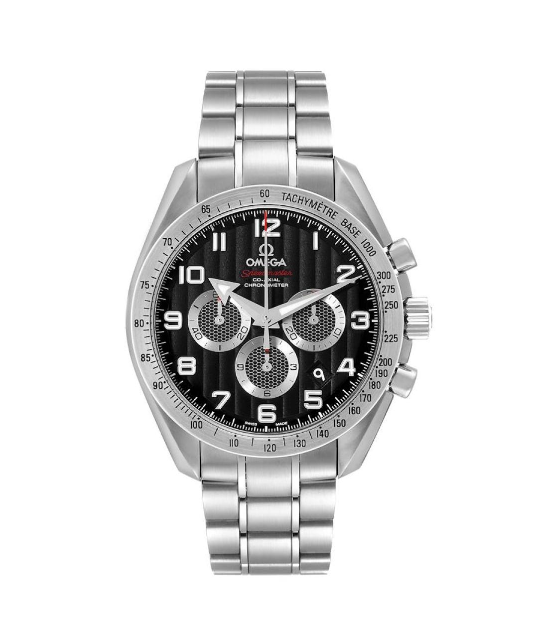 OMEGA Черные металлические часы, фото 1