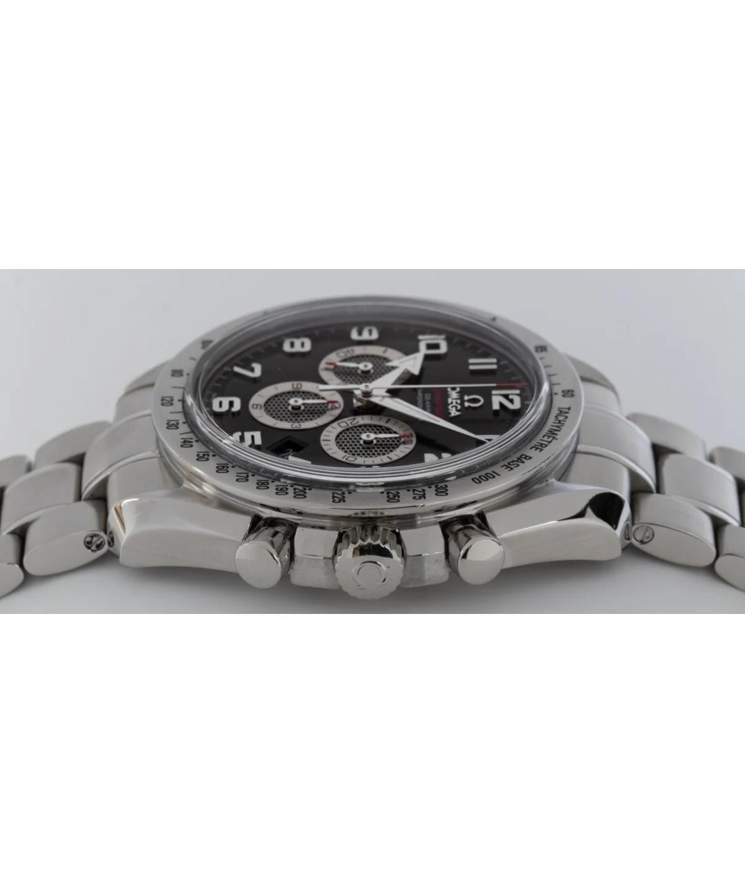 OMEGA Черные металлические часы, фото 5