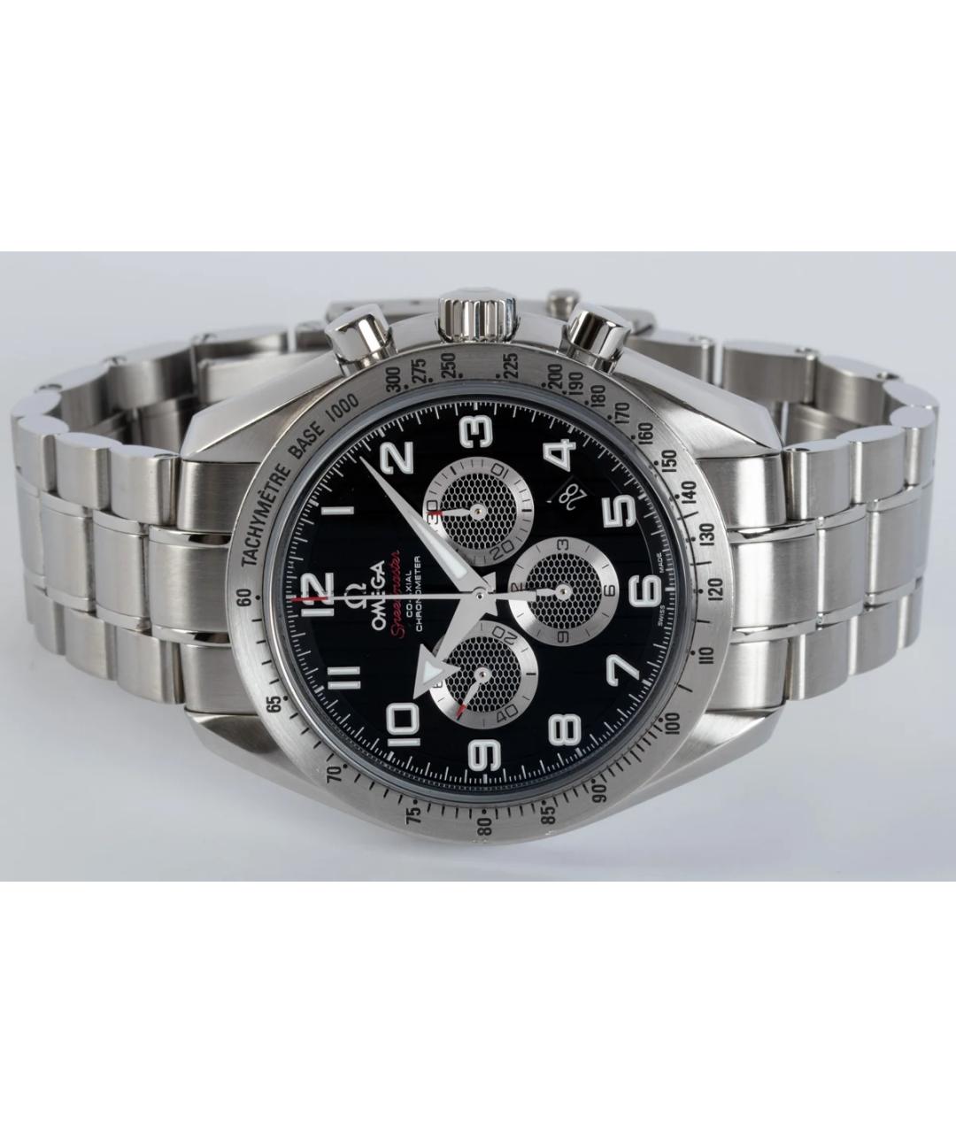 OMEGA Черные металлические часы, фото 2